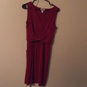 Red Ann Taylor Loft red dress.